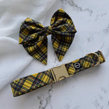 Load image into Gallery viewer, Mustard Tartan Sailors Bow