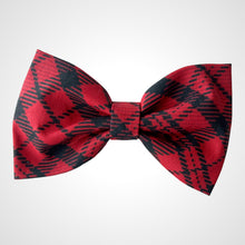 Load image into Gallery viewer, Red Plaid Bow Tie