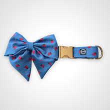Load image into Gallery viewer, Ladybug Denim Sailors Bow
