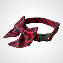 Load image into Gallery viewer, Red Plaid Sailors Bow