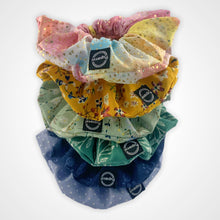 Load image into Gallery viewer, Mustard Floral Scrunchie