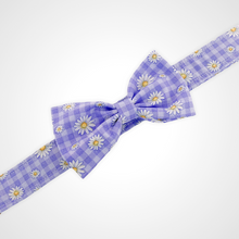 Load image into Gallery viewer, Gingham Daisy Bow Tie