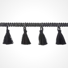 Load image into Gallery viewer, Black tassel trim - bandana add on