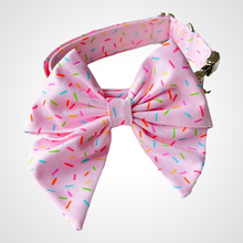 Load image into Gallery viewer, Pink Sprinkles Sailors Bow