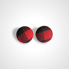 Load image into Gallery viewer, Red Plaid Earrings
