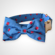 Load image into Gallery viewer, Ladybug Denim Bow Tie
