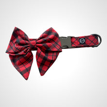 Load image into Gallery viewer, Red Plaid Sailors Bow
