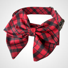 Load image into Gallery viewer, Red Plaid Sailors Bow
