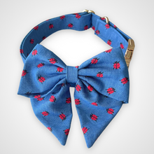 Load image into Gallery viewer, Ladybug Denim Sailors Bow

