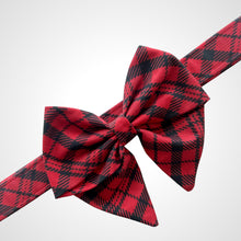 Load image into Gallery viewer, Red Plaid Sailors Bow
