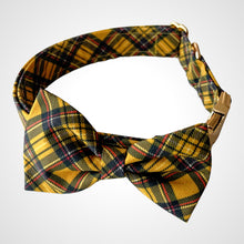 Load image into Gallery viewer, Mustard Tartan Bow Tie
