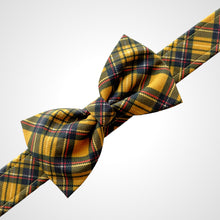 Load image into Gallery viewer, Mustard Tartan Bow Tie
