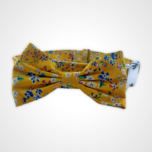 Load image into Gallery viewer, Mustard Floral Bow Tie
