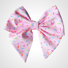 Load image into Gallery viewer, Pink Sprinkles Sailors Bow
