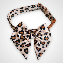 Load image into Gallery viewer, Blush Leopard Sailors Bow
