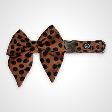 Load image into Gallery viewer, Cocoa Dot Sailors Bow
